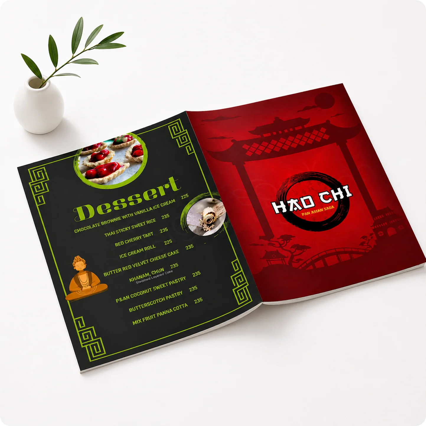 Hao Chi restaurant menu appetizer page design